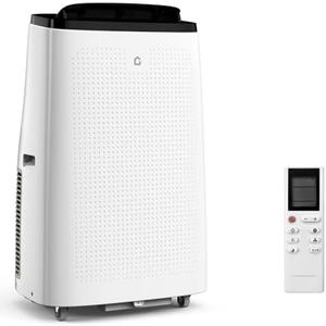 15000 BTU Portable Air Conditioner - Cools 700-850 Sq Ft Rooms, 3-IN-1 Quiet Portable AC Unit, Full Installation Kits for Large Room, Sleep Mode, Auto Swing, 24H Timer, White