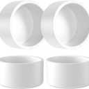 3" PVC Pipe End Cap Fitting, 4PCS SCH40 Furniture Grade PVC Pipe Plug Adapter, White Pipes Slip End Caps Sockets for Built Furniture DIY Garden Shelf