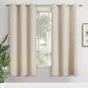 YoungsTex Blackout Curtains for Bedroom 72 Inches Length - Grommmet Room Darkening Curtains Thermal Insulated Window Drapes for Living Room, Champagne, 2 Panels, 42 x 72 Inch