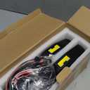 Xprite UTV LED Side Rear View Mirrors Light Aluminum w/Puddle Lights, Fits 1.75"-2 Inch Roll Cage Bar for Polaris RZR Pioneer, SXS, Can-Am X3, Kawasaki Teryx Mule, Yamaha Rhino Wolverine Black