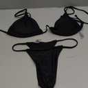 XUNYU Thong Bikini Sets for Women - Brazilian Micro String Bikinis Sexy Two Piece Swimsuit Triangle Top Halter Bathing Suits (Small)