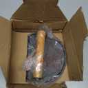 EWFEN Burger Press, 7" Round Heavy-Duty Cast Iron Smash Bacon Press Meat Steak with Wood Handle for Griddle, Sandwich, Nonstick Pan