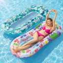 Stonful Pool Floats Lounger, 2 Pack Inflatable Pool Float Adult Size Water Hammock, Pool Floats Rafts Floaties for Swimming Pool Tanning, Pool Party, Summertime Beach Outdoor - Multicolor