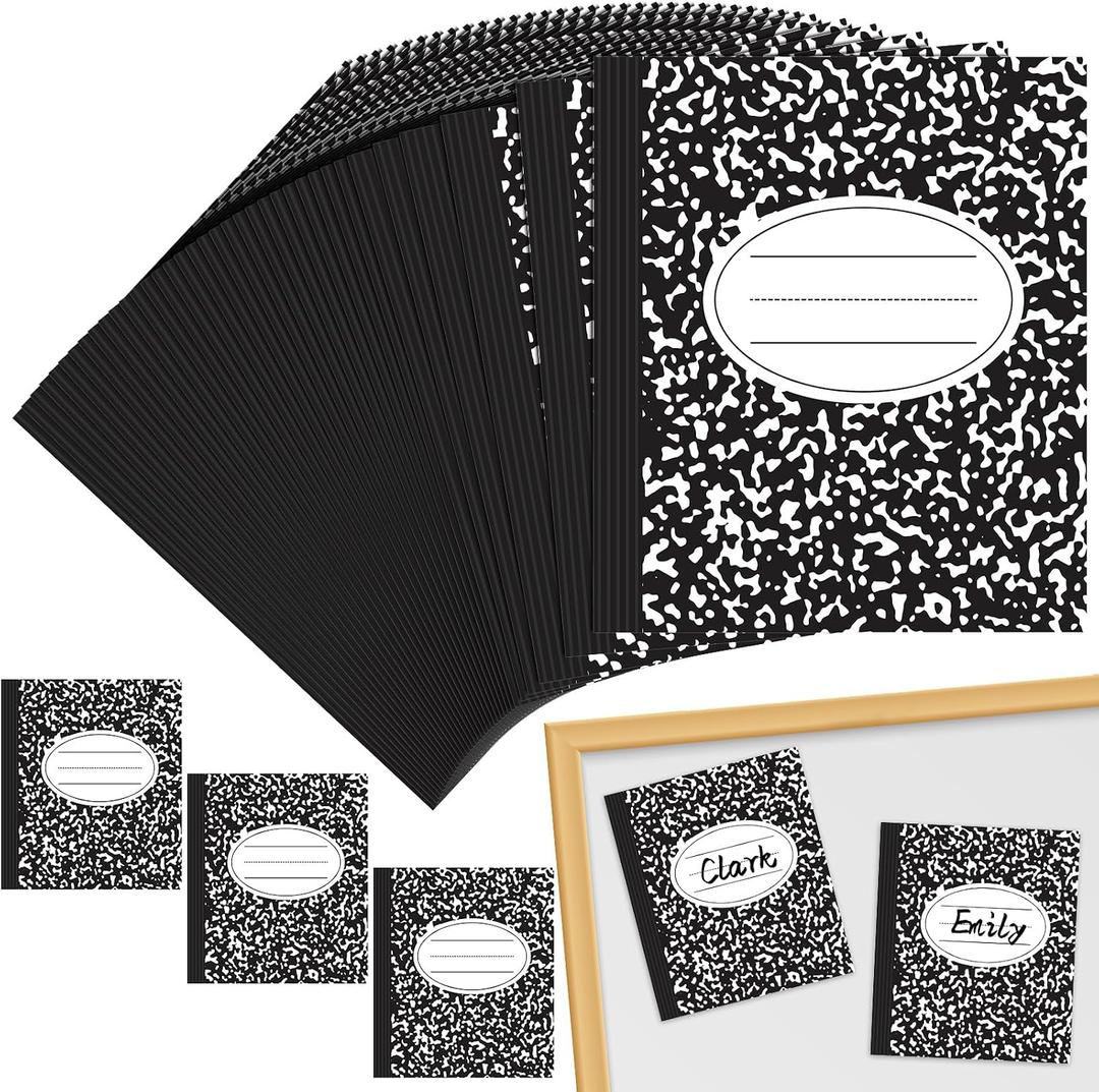 Tellegloww 36 Pcs 5.91 x 6.89 Inches Composition Magnetic Locker Name Tags | School Classroom Magnets Labels, Dry Erase Board, Whiteboard, Reusable