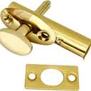 QCAA Solid Brass Mortise Door Bolt, Polish Brass, 1 Pack, Made in Taiwan
