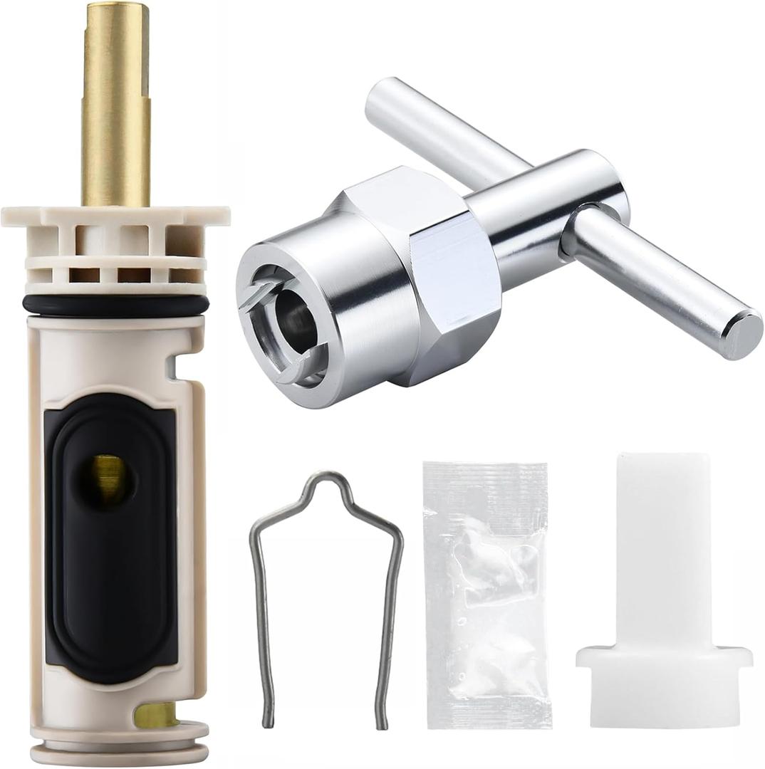 Tearel Shower Cartridge Compatible with Moen 1222 Replacement Cartridge with Removal Tool 104421, Compatible with One Handle Posi Temp Shower Faucets
