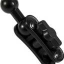 Aluminum 17mm/0.67" Ball Mount Extension Adapter, 360 Rotation Extension Rod for Car Phone Holder, Compatible with GPS Mount, 2.12 Inch Double Socket Arm with 1.69 Inch Ball Adapter, Black