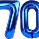 2 x Number 70 Balloons 40 Inch Navy Blue Balloons Decorations for Birthday Party, Engagement, Wedding, Celebrations, Graduations, Photo Shoot