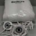 Bedsure Heated Mattress Pad Queen - Bed Warmer with Memory & Preheat Functions, 12-Hour Auto Off & 10 Heat Settings, Dual Controllers, Fast Heating, Brushed Electric Mattress Pad Queen, 60"x80"