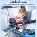 Long Arm Dual Head Car Cooling Fans for Back Seat for Kids, Usb 5V/ 12V /24V Car Backseat Headrest Fan for Baby Rear Facing, Car Seat Cooler That Blow Cold Air for Vehicles Sedan Suv Without Ac