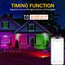 LED Flood Light Outdoor, 50W RGB Color Changing Smart Floodlights 2700K 5000LM Warm White & 16 Million Colors, RGBW Stage Lights with APP Control, 43 Modes, Grouping, Timing, IP66 Waterproof (2 Pack)