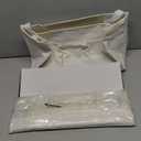 Bedside Caddy Organizer with Fixed Straps and Water Bottle Holder for Home, College Dorm, Hospital, Crib and Bunk Bed (2 Pcs, White)