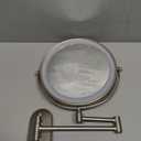 9" Wall Mounted Lighted Makeup Mirror,4000mAh Rechargeable Double Sided 1X/10X Magnifying Mirror with Light,3 Color Lights,Touch Dimmable,Extended Arm 360 Rotation Wall Mounted Makeup Mirror