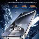 UNBREAKcable Top 9H+ Screen Protector for iPhone 15 Pro & Lens Protector (2+2 Pack),Military-Grade Shatterproof Tempered Glass [99% HD Clear][Easy Install] Bubble-Free & Anti-Fingerprint-6.1"