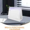 Small Desk Calendar 2026, Small Standing Flip Desk Calendar 2026: July 2025-December 2026, Monthly Planner For Scheduling, Organizing, Home & Office - Purple