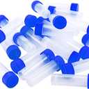 Twdrer 50PCS 5ml Plastic Graduated Vial Tube with Screw Caps,Small Test Sample Bottles Tubes Container with Lid