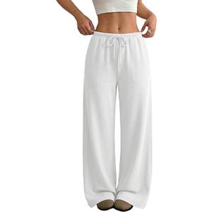 JEKAOYI Wide Leg Sweatpants for Women High Waisted Baggy Sweat Track Pants Drawstring Casual Lounge Pants with Pockets, L