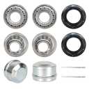 2 Set Fits 3/4" inch Axles Trailer Wheel Hub Bearings, LM11949 LM11910 Bearings, 8489TC Seal OD 45.72 mm,Dust Cover and Cotter Pin,Bearing Size ID 0.7500", OD 1.7810", Width 0.65".