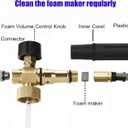 Tool Daily Foam Cannon with 1/4 Inch Quick Connector, 1 Liter, 5 Pressure Washer Nozzle Tips