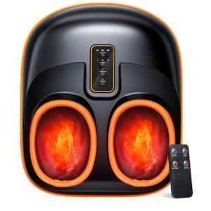 Foot Massager Machine with Heat, Upgraded Deep Rolling, Compression, Ankle Kneading, Shiatsu Foot Massager for Neuropathy Plantar Fasciitis, Gifts for Home Office Men Women Fits Up to 13"