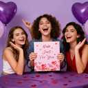 Ithmahco Mothers Day Fuzzy Slipper Socks Gifts for Women Mom, 5 Pairs Fluffy Socks & Gift Card for Sisters Friends Her (Purple)