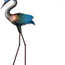 Crane Statue Metal Colorful Crane Sculpture Garden Decoration Metal Yard Art for Patio Lawn Backyard Outdoor Decoration