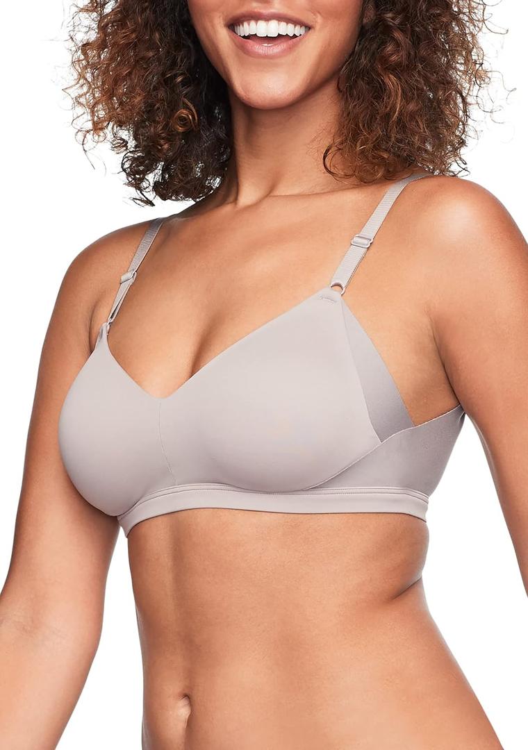 Warner's Women's No Side Effects Underarm and Back-Smoothing Comfort Wireless Lift T-Shirt Bra Rn2231a (Medium, Mink)