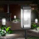 ELECLINK Solar Pathway Lights Outdoor, 4 Pack Upgraded Solar Lights Outdoor Waterproof, Bright Up to 15 Hrs Auto On/Off Garden Light for Yard Patio Lawn Path Walkway Driveway Outside Decor(Cool White)