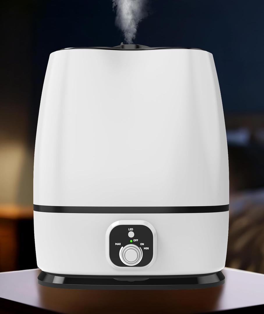 Everlasting Comfort 6L Humidifier Large Room, High Mist Output 50+ HR Runtime Ultrasonic Top Fill Humidifiers for Bedroom, Easy to Use & Clean for Home, Baby Humidifier, Plants, Congestion, Indoor