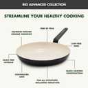 GreenPan Rio Advanced 12" Frying Pan Skillet, Ceramic Nonstick PFAS-Free, Induction Ready, Dishwasher and Oven Safe, Black