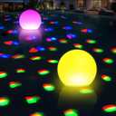 Floating Pool Lights, 6 Inch Light Up Pool Balls with Underwater Lights Show, Color Changing LED Pool Light That Float, IP68 Waterproof Floating Light for Pool, Party, Pond - 2pcs