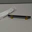 Goldenwarm 10 Pack 3 Inch Black and Gold Cabinet Pulls Zinc Alloy Matte Black and Gold Cabinet Handles Dresser Drawer Pulls Kitchen Drawer Handles