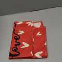 Artoid Mode Red Love Hearts Placemats Set of 4, 12x18 Inch Seasonal Anniversary Holiday Table Mats for Party Kitchen Dining Decoration