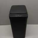 Yatmung 4 Gallons Bathroom Trash Can Automatic Touchless - 15.5 Liters Smart Trash Can Motion Sensor - Narrow, Plastic - Slim Electric Trash Bin - Skinny Garbage Can with Lid (Matte Black)