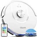 Tikom Robot Vacuum and Mop, L8000 Laser LiDAR Navigation Robotic Vacuum, 150Mins Max, 45dB, 14 No-Go Zones, 20 Virtual Walls, Self-Charging, Good for Pet Hair, Carpet, Hard Floor, White