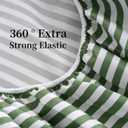 Bed Sheet Set 4 Piece -Full Size-Soft Durable Microfiber Bedding Sheet Set,Deep Pocket,Stain,Fade & Wrinkle Resistant Green and White Pinstripe (Stripe Grass Green)