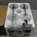 Indoi 4-Light Bathroom Light Fixtures, Matte Black Modern Vanity Lights with Clear Glass Shades, Bathroom Wall Lamp for Mirror Living Room Cabinet Bedroom Porch