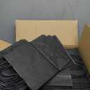 GSSUSA 100 Pack 8x4.25x10 Black Paper Gift Bags with Handles Bulk for Small Businesses, Sturdy Grocery & Retail, Birthday Wedding Party Favor Craft Bag