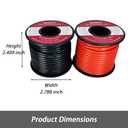 16 Gauge Silicone Wire 50 Feet Black + 50 Feet Red, Flexible 16 AWG Stranded Wire, 252 Strands Tinned Copper Conductor, High Temp Rated 200 - Car, Inverter, Battery, Automotive