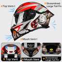 Modular Bluetooth Motorcycle Helmet, DOT Approved | Flip Up Full Face Helmets with Dual Visor, for Adults Men and Women (Black, XXL)