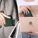 Small Wallet Women RFID Blocking Soft Leather Bifold Compact Card Holder Wallet for Women with Zipper Coin Pocket 4 ID Window