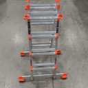 Soctone Ladder, A Frame 4 Step Extension Ladder, 14.5 Ft with Multi Position & Removable Tool Tray with Stabilizer Bar, 330 lbs Weight Rating Telescoping La dder for Household or Outdoor Work