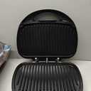 SugarWhisk Family-sized Contact Grill, 6-Serving Electric Indoor Grill with Adjustable Temp Control, Ceramic Coating, 1500W, Graphite