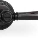 1 Pack Oil Rubbed Bronze Door Lever Privacy Antique Door Handle Door Lever Bedroom and Bathroom Zinc Alloy