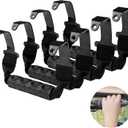 4 Pcs Grab Handles with Metal Hooks Compatible with Jeep Gladiator JT & Wrangler JL 20182023, Front & Rear Roll Bar Handle Grips for 4-Door Models, Replace 82215524 82215523AC