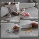 OHSIO Sectional Couch Covers, Wear Resistant Stretch Sofa Covers Washable Soft Couch Cushion Covers Anti Slip Furniture Protector Sofa Slipcovers for Pets (1 Piece Back Couch Cover, Light Gray)