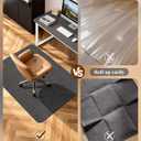 Soimeat Office Chair Mat for Hardwood Floor, 35.4" x 55" Non-Slip Desk Computer Chair Mat, PVC Floor Mat for Rolling Chair, Heavy Duty Wood/Tile Floor Protector Desk Rug for Home Office, Black