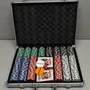 Poker Chip Set - 500PCS Poker Chips with Aluminum Case, 11.5 Gram Chips for Texas Holdem Blackjack(500pcs)