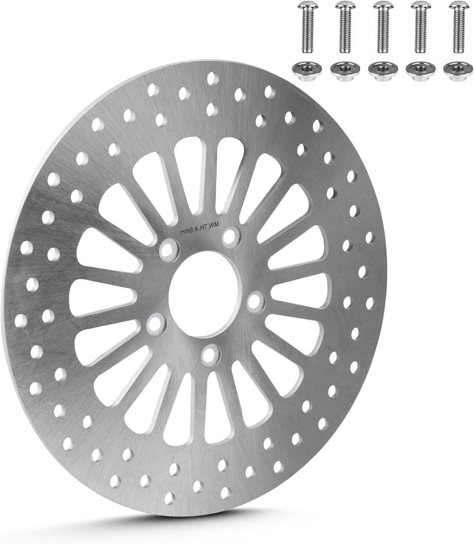 11.8" Front Brake Rotors Disc w/Bolts Fit for Harley Road King/Electra Glide/Street Glide/Road Glide 2008 2009 2010 2011 2012 2013 2014 2015 2016 2017 2018 2019 2020 2021 2022-1 Pc