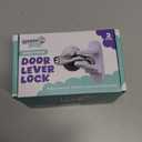 Door Lever Lock (2 Pack) – Prevents Toddlers from Opening Doors – Easy OneHand Operation for Adults – Durable ABS with 3M Adhesive Backing – No Tools Needed for Install